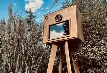 Photobooth en bois style vintage