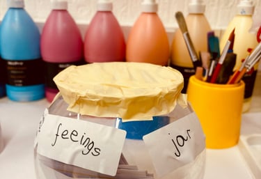 Feelings Jar from Art Therapy Session