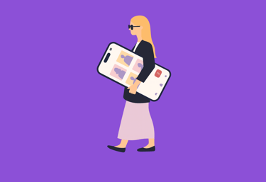 Socialinių tinklų specialistė planuoja „Facebook“ ir „Instagram“ turinį verslo paskyroms.