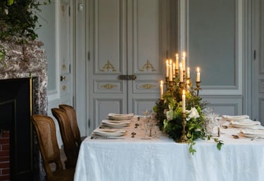 authentic table and dinner