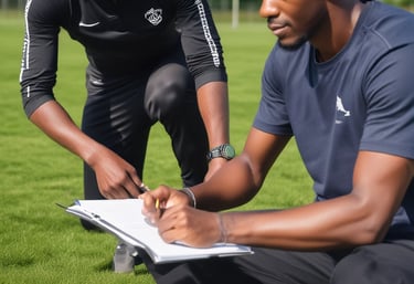 A small group participating in an outdoor fitness class on a sunny day.