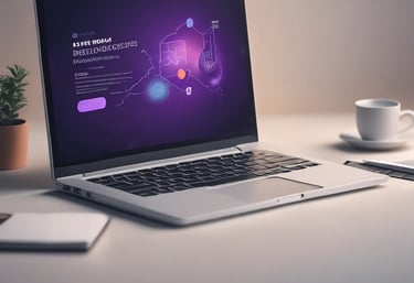 A team collaborating around a table with charts and laptops, focused on analytics.