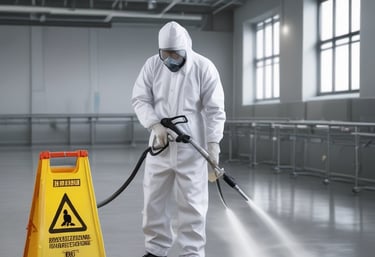 Close-up of eco-friendly pest control products arranged neatly on a table.