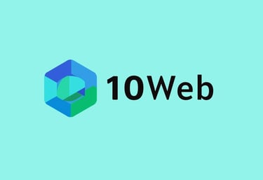 a logo for the word 10web