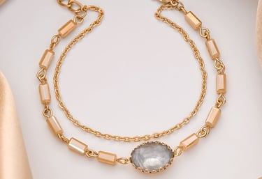 The Grey Sky- Golden Embellished Bracelet
