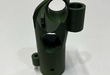 green plastic prototype part