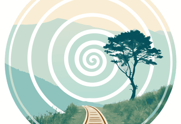 a picture of a tree in a circularel