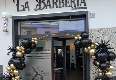 Insegna e Vetrofania di un barbiere