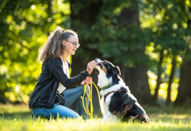 Trainerin beim Hundetraining im Alltag – Takoda Hundeschule Göttingen