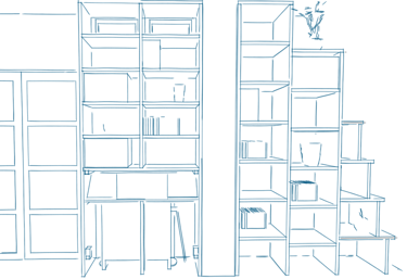 Habillage de climatiseur sur mesure Shelfi – La Garenne-Colombes – meuble optimisé ventilation