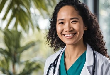 Ärztin, die eine neue Position in einer Klinik sucht