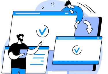 Illustration of a local SEO consultant planning strategy