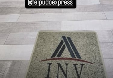 felpudo personalizado con logo de oficina inv