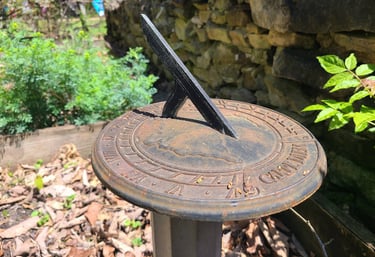 Huntsville, AL - sun dial at the living history museum at Burritt on the Mountain
