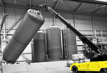 Żuraw Galizia GF180 - elektryczny mini żuraw do ograniczonych przestrzeni, udźwig 18 ton