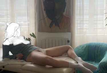 Modèle qui se fait mouler
