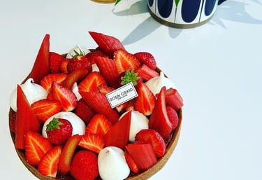 une délicieuse tarte aux fraises