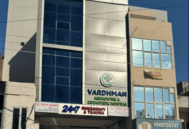 An image showing building front of Vardhman Neuro Spine & Orthopedic Hospital in Karnal