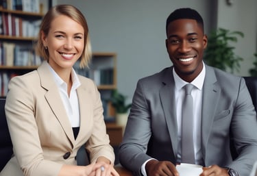 Business Owners smiling