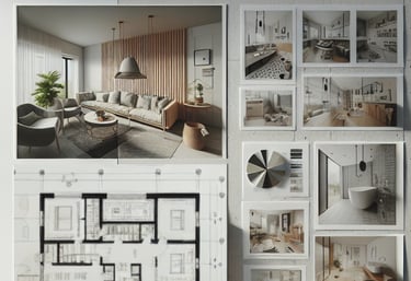 plany architektoniczne z wizualizacjami