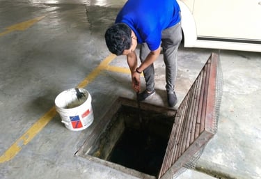 Expert grease trap cleaning by TOT Cleaning & Landscape Service Sdn Bhd.