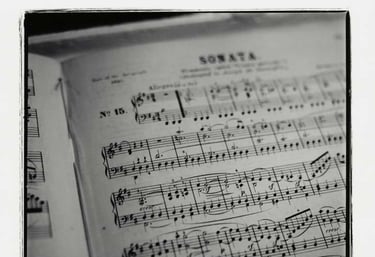 Book of Sebastian Bach's sonatas.