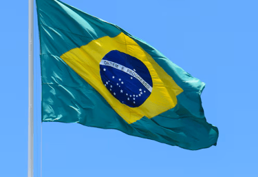 a flag of brazil on a flagpole
