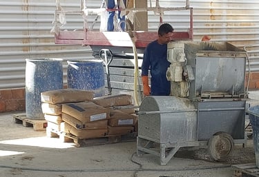 Equipamentos de argamassa projetada