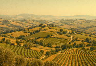 colline verdi ulivi vigneti Marche autentica
