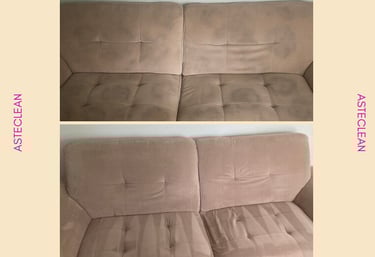 Avant après nettoyage de canapé