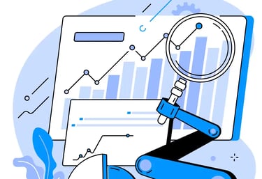 Local SEO audit and website analysis illustration