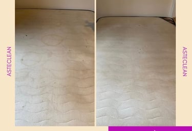 Avant après nettoyage de matelas