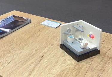Lego bathroom display model event