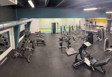 Vista panoramica della sala attrezzata della palestra Move 2 Grow a Milano, con macchinari per allenamenti di forza e cardio