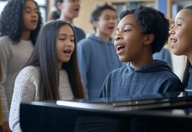 Rem Sari donnant un cours de chant à Bruxelles