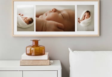 framed pictures of newborn photography session