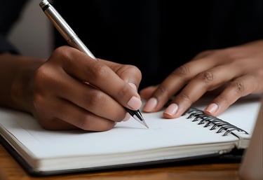 woman writing