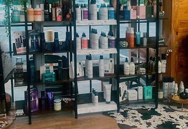 hair products at Meraki and Co salon 