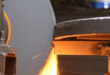 Surface sanding to smooth cast iron components before finishing