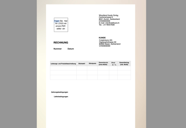 Invoice template German Editable pdf