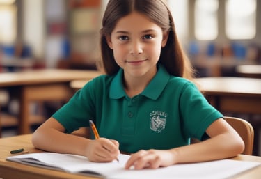 A bright therapy room decorated with green walls and zebra heart patterns, inviting and warm.