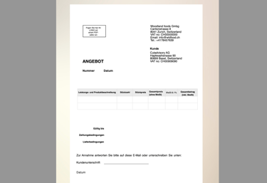 Offer template German Editable pdf