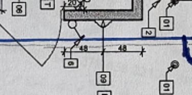 vėdinimo sistemos eskizas ant namo plano