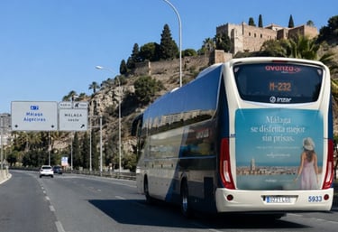 Publicidad Autobuses interurbanos Málaga