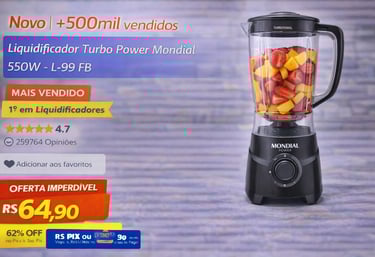 a blender with fruit in it and a price tag on the side