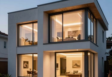A professional cleaner carefully washing a large storefront window on a sunny day.