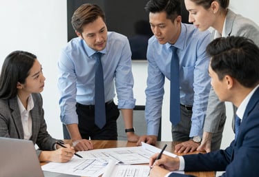 Instructor demonstrating fire extinguisher use in a classroom setting.