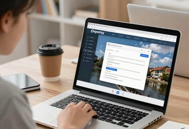 a man riding a skateboard down a street next to tall buildings