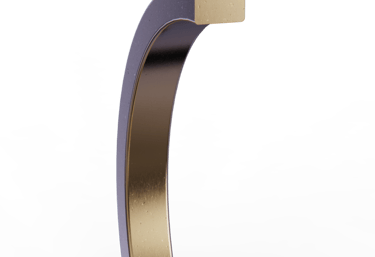 A simple gold shank with a rectangular cross section 