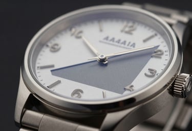 A close-up, high-detail shot of a high-end wristwatch and a minimalist interface displaying a simple growth graph. Professional and precise aesthetic, utilizing #1A1A1A and #4A4A4A.